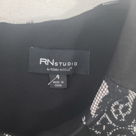 RN studio lace detail gothic vibes black dress Size 4 Office dark feminine event - Picture 8 of 8